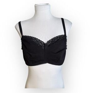 NWT Savage x Fenty 2X Black Caviar The‎ Cotton Essentials Bralette